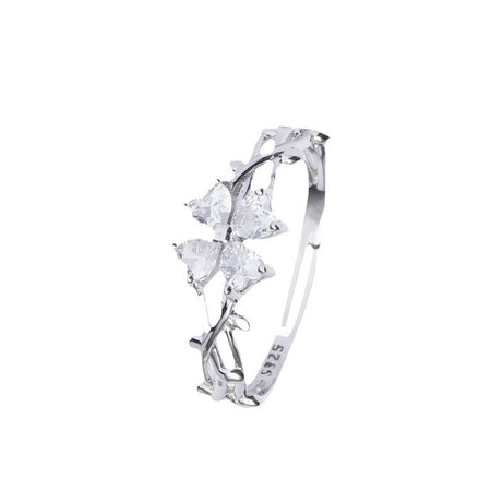 Lucky Four-Leaf Clover Ring Female Fashion – ShreeBliss