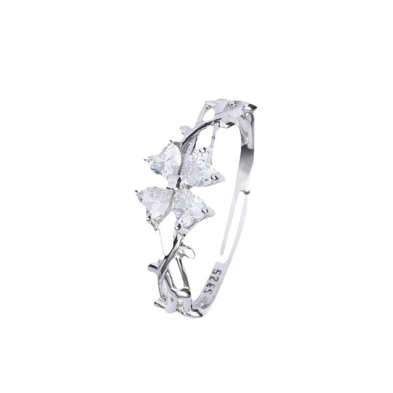 Lucky Four-Leaf Clover Ring Female Fashion – ShreeBliss