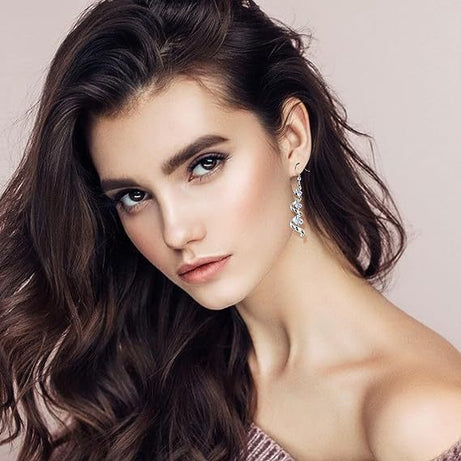 Fashion Spiral Ribbon Multi-drop Teardrop Earrings – ShreeBliss