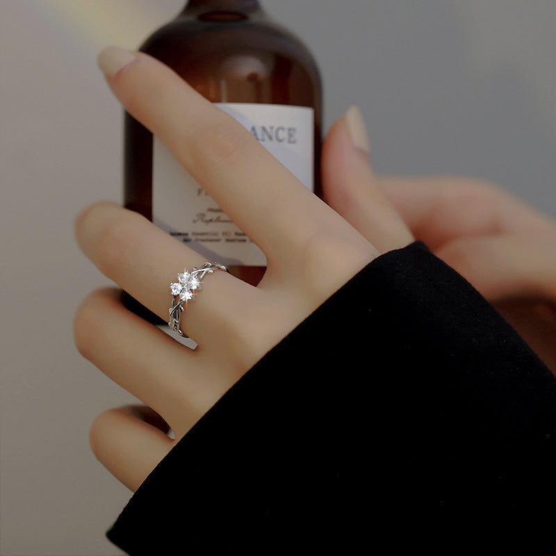 Lucky Four-Leaf Clover Ring Female Fashion – ShreeBliss