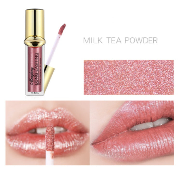 Candy Color Lip Gloss Waterproof Glitter Lipstick - ShreeBliss