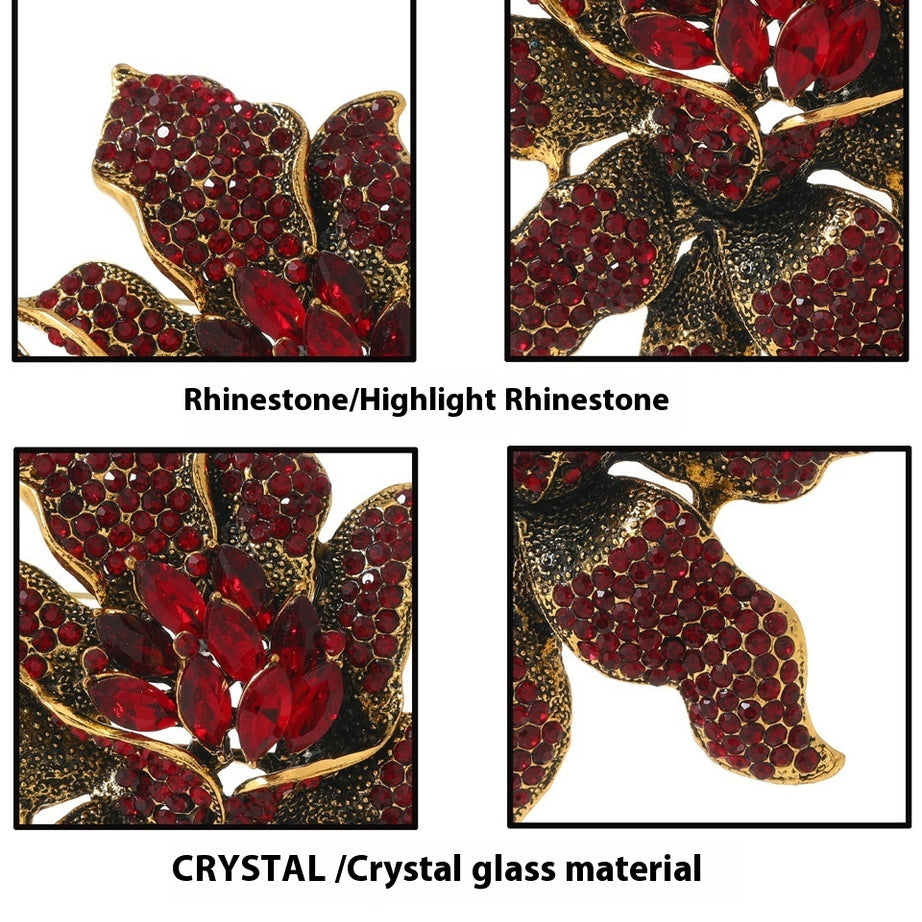 Vintage Rhinestone Flower Brooch – ShreeBliss