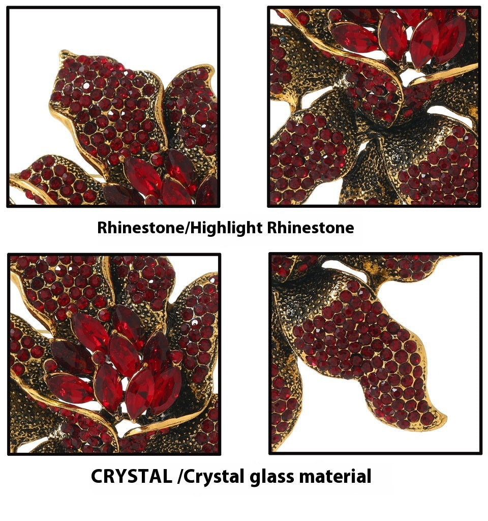 Vintage Rhinestone Flower Brooch – ShreeBliss