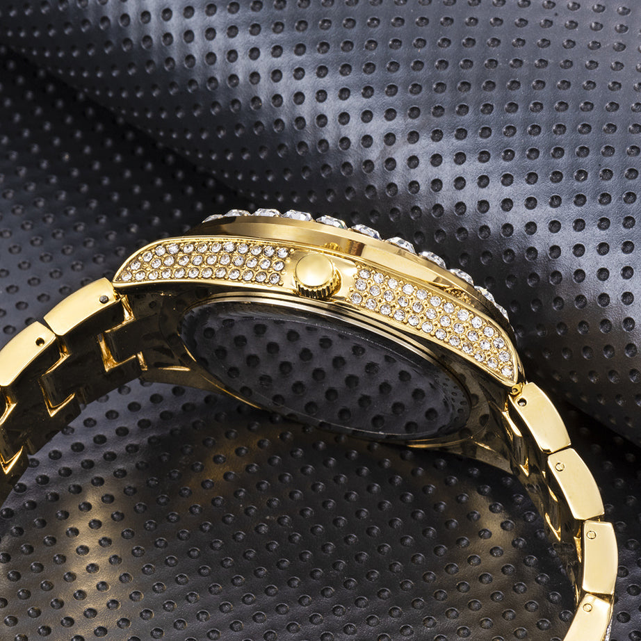 Fashionable Large Dial Diamond Watch - ShreeBliss