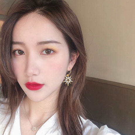 Shining SUNFLOWER Light Luxury Zircon Earrings – ShreeBliss