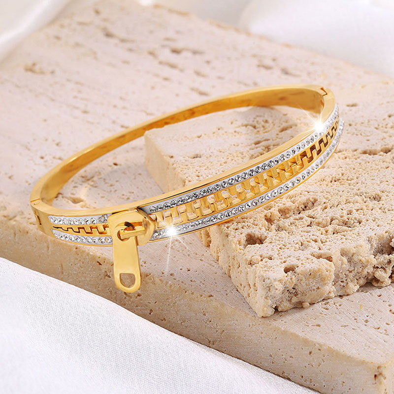 Titanium Steel Zipper Bracelet Personalized Design – ShreeBliss