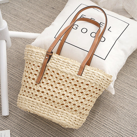 Large Capacity Straw Braided Bag – ShreeBliss