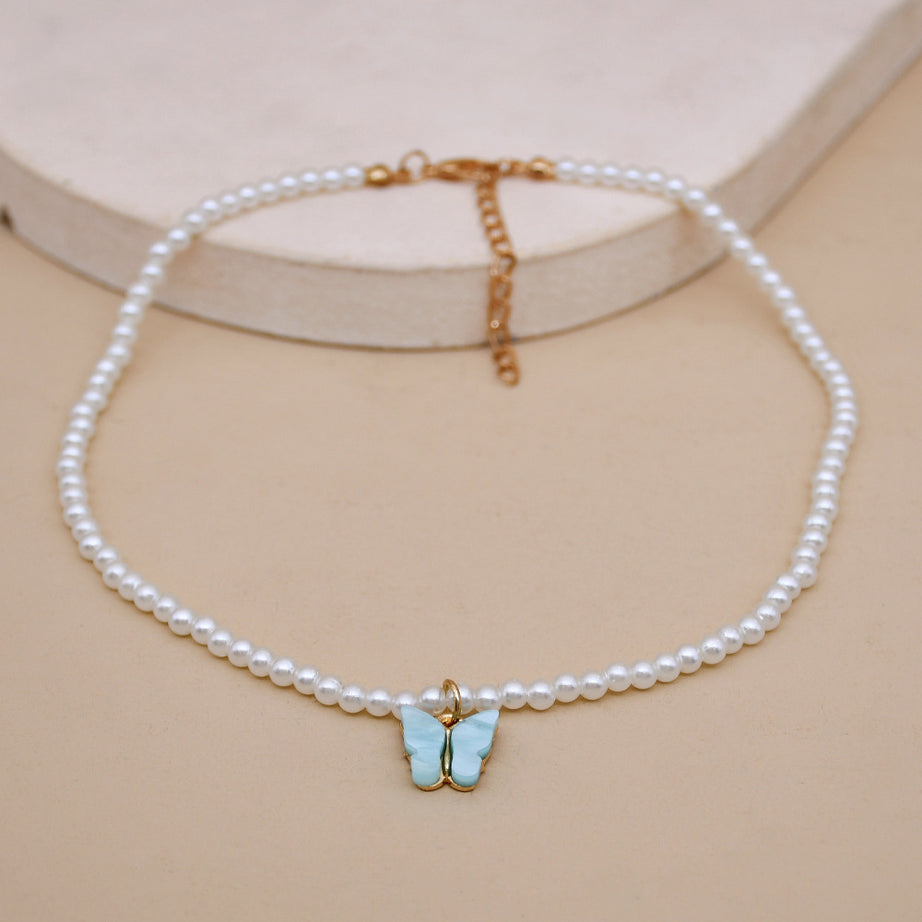 Opal Bow Knot Pearl Necklace – ShreeBliss