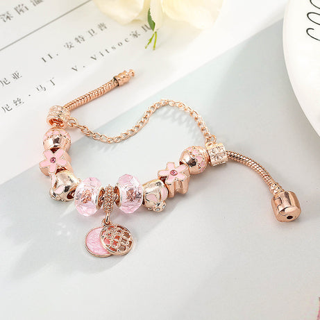 Fashion Love Geometric Rose Gold Bracelet Women's Jewelry - ShreeBliss