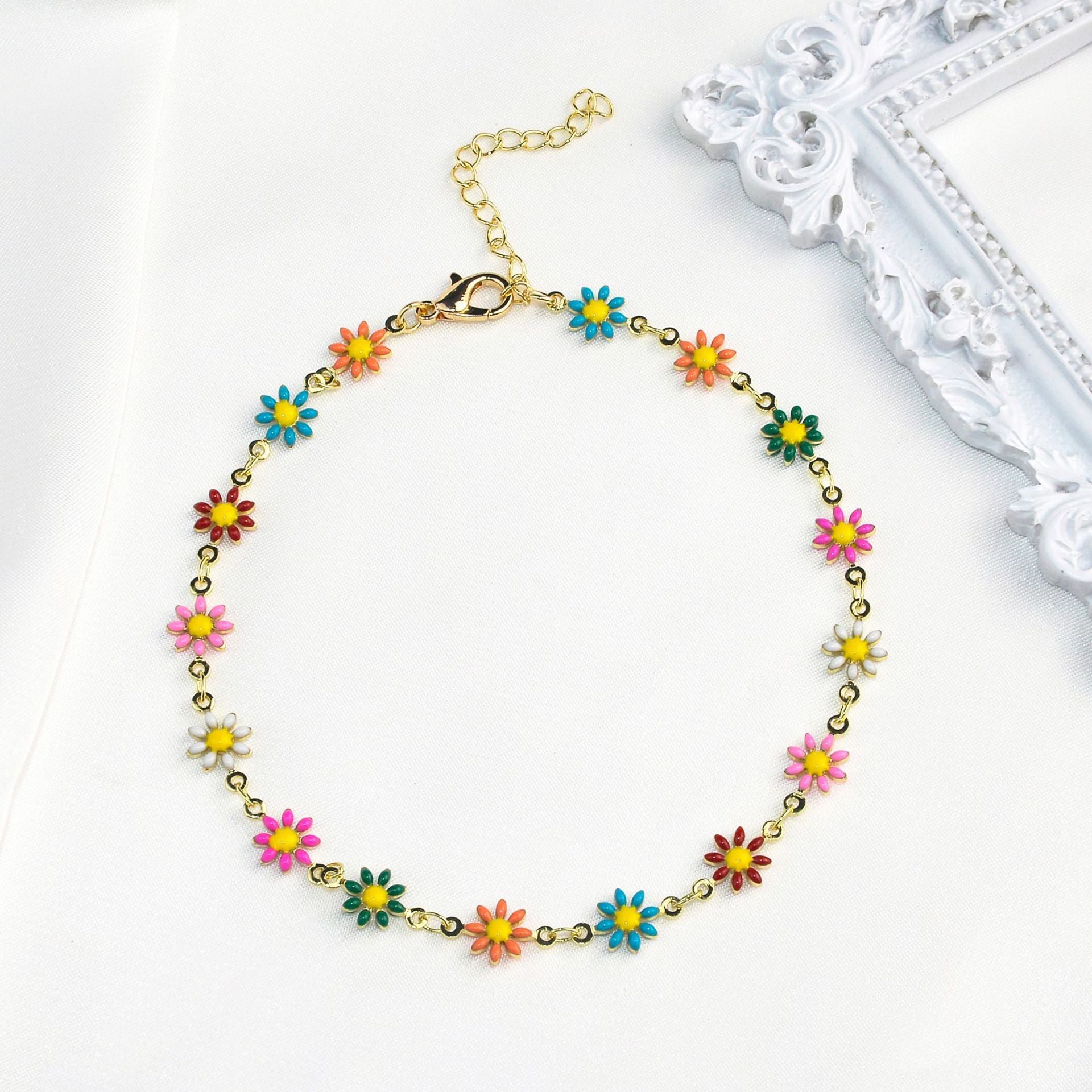 Little Daisy Anklet Simple Elegant Fashion – ShreeBliss