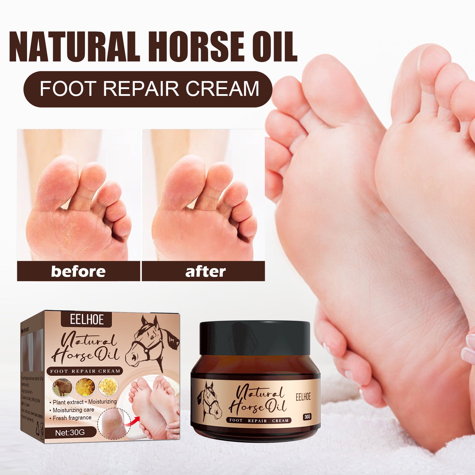 Horse Oil Foot Cream - ShreeBliss