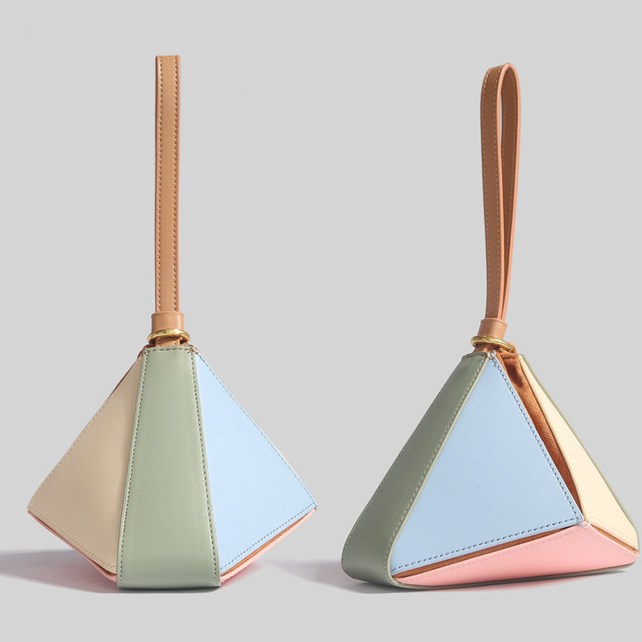 Triangular Diamond Grid Folding Bag – ShreeBliss