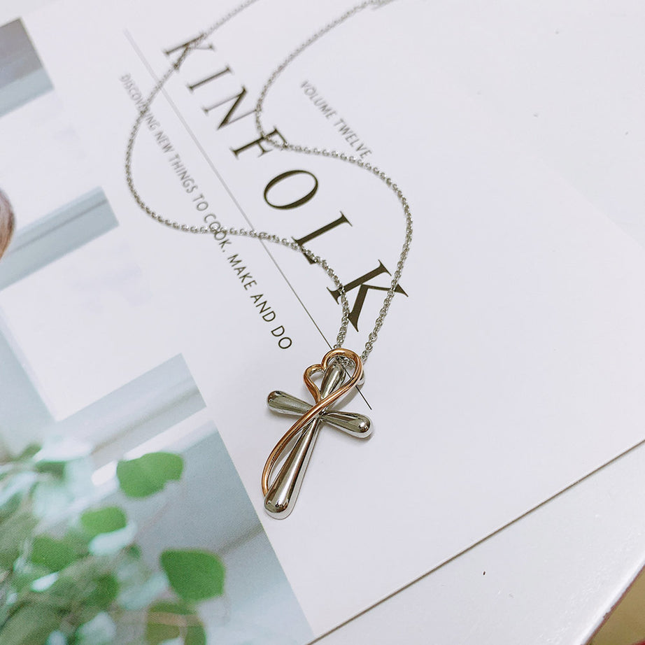 Heart-Shaped Cross Necklace – ShreeBliss