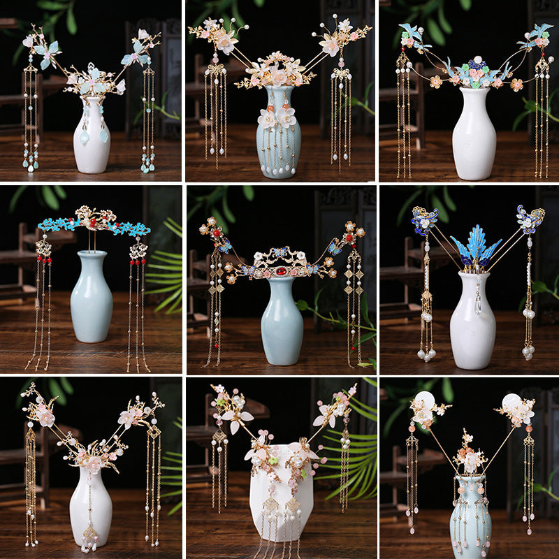 Hanfu Hairpin & Crown Set – ShreeBliss