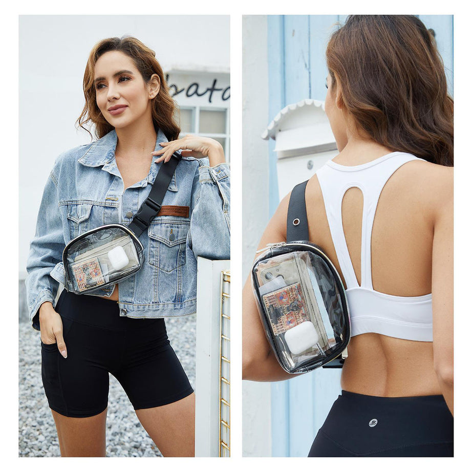 Clear Fanny Pack for Men & Women - Waterproof Stadium Approved Belt Bag with Adjustable Strap - ShreeBliss