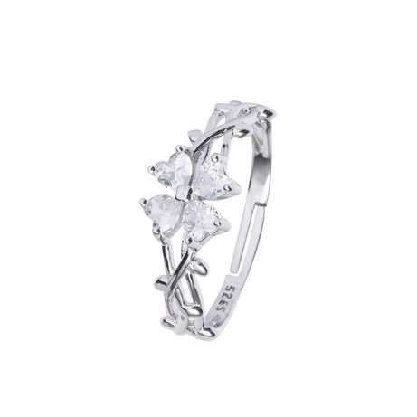 Lucky Four-Leaf Clover Ring Female Fashion – ShreeBliss