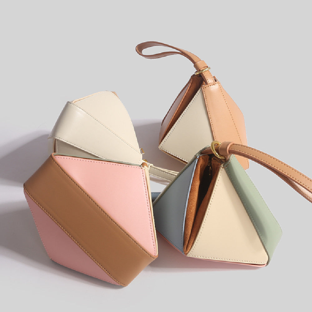 Triangular Diamond Grid Folding Bag – ShreeBliss