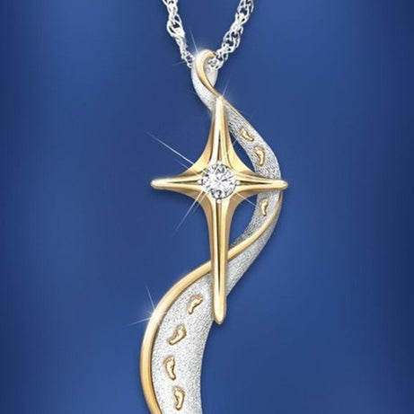 Explosive Footprint Cross Pendant Necklace – ShreeBliss