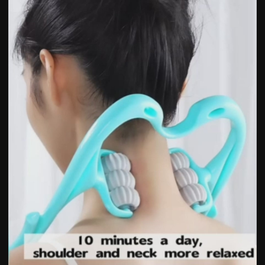 Multifunctional Manual Six-wheel Neck Massager Massage Relieve Roller Massage Tool